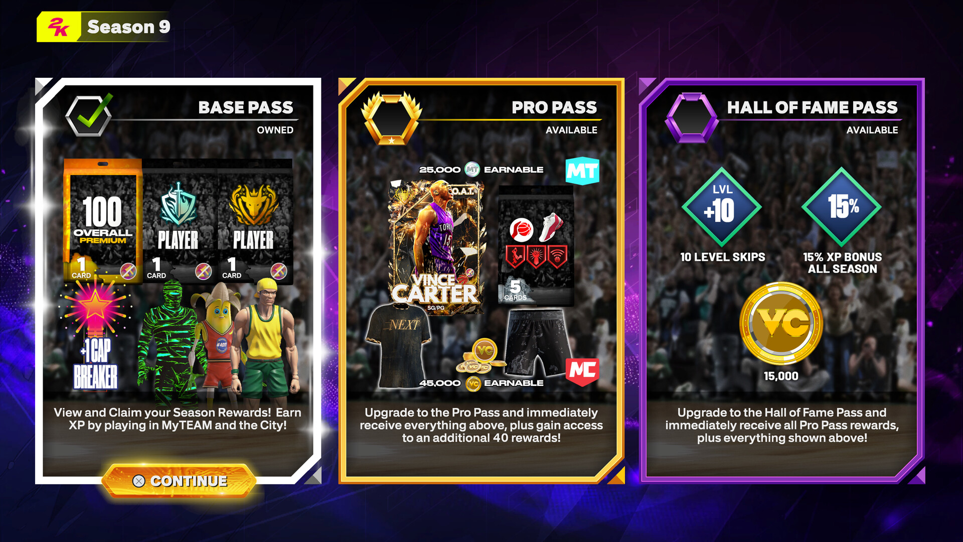 NBA 2K25 Hall of Fame Pass: Season 9
